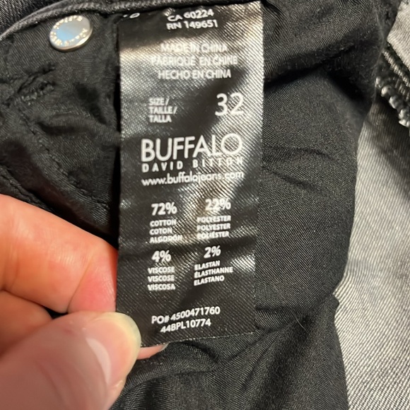 Women's Buffalo Jeans Grey-Black 32 David Bitton Cotton/Polyester/Viscose/Elast - Picture 7 of 8